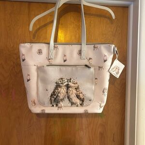 Whimsical Owl Print Tote Bag